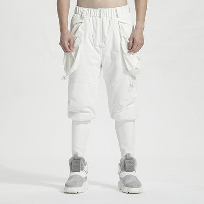 Streetwear Warrior Fleece / Cotton Pants With Elastic Waistband For men