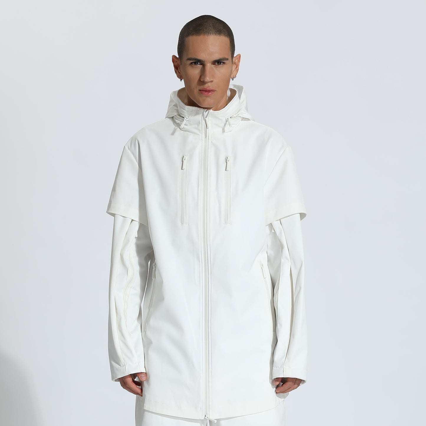 Utilitarian Warrior Coats With Two-Way Zipper For men