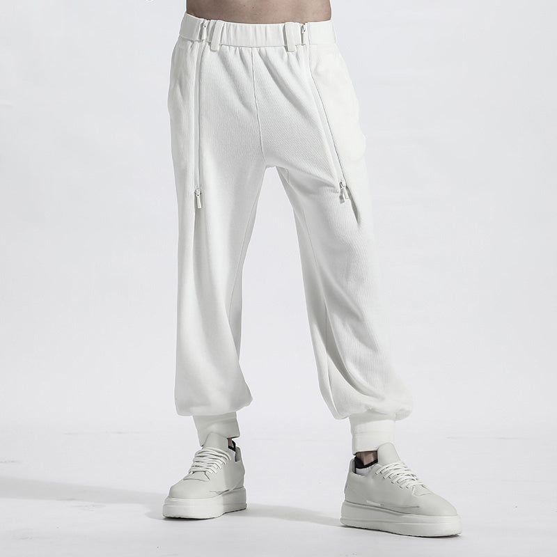 Futuristic Design Warrior Sweatpants With Elastic Waistband For men