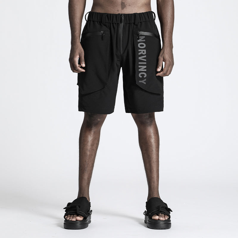 Utilitarian Warrior Shorts With Multi-Pocket Design For men