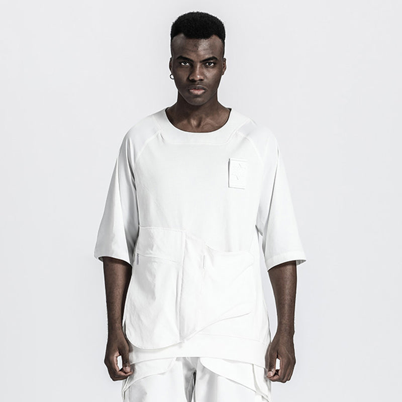 Patchwork panel Warrior T-Shirts With Durable Ripstop For men