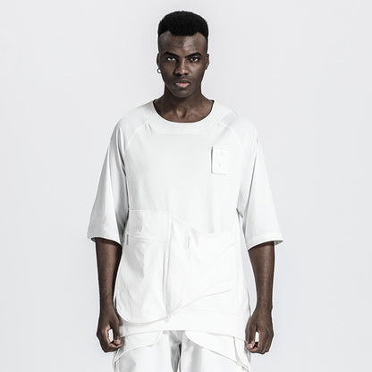 Patchwork panel Warrior T-Shirts With Durable Ripstop For men