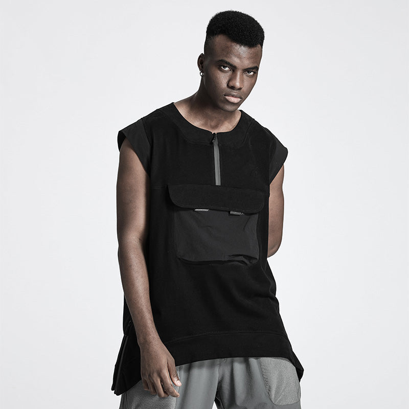 Patchwork panel Warrior Tank Tops (Sleeveless Tops) With Durable Ripstop For men