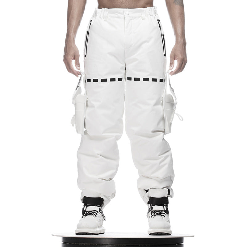Loose/Relaxed Fit Warrior Down Pants With Multi-Pocket Design For men
