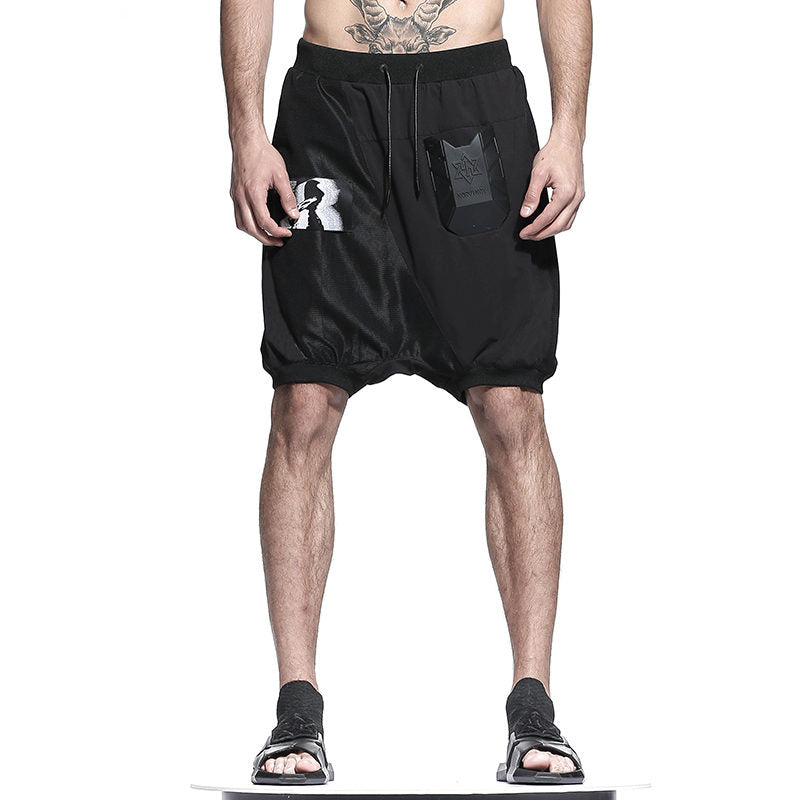 Futuristic Design Warrior Shorts With Elastic Waistband For men