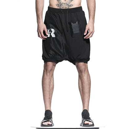 Futuristic Design Warrior Shorts With Elastic Waistband For men
