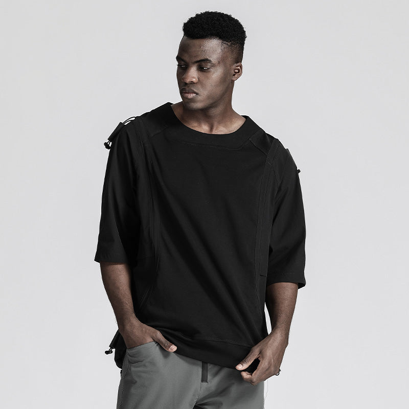 Patchwork panel Warrior T-Shirts With Durable Ripstop For men