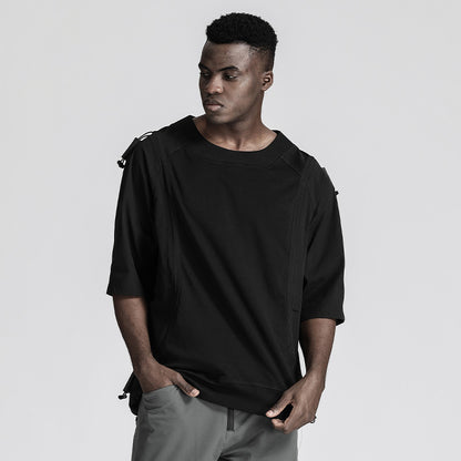 Patchwork panel Warrior T-Shirts With Durable Ripstop For men