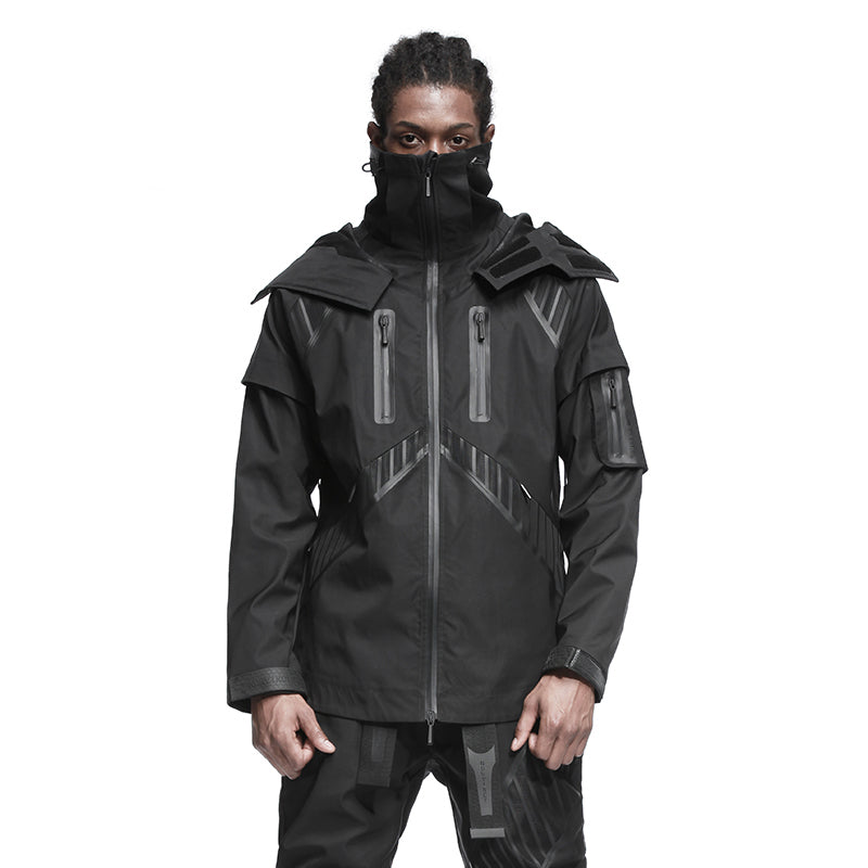 Futuristic Design Warrior Windbreakers With Multi-Pocket Design For men
