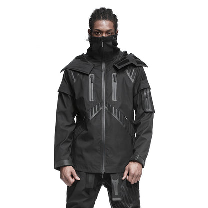 Futuristic Design Warrior Windbreakers With Multi-Pocket Design For men