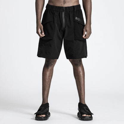 Futuristic Design Warrior Shorts With Multi-Pocket Design For men