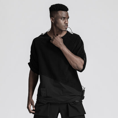 Patchwork panel Warrior T-Shirts With Durable Ripstop For men