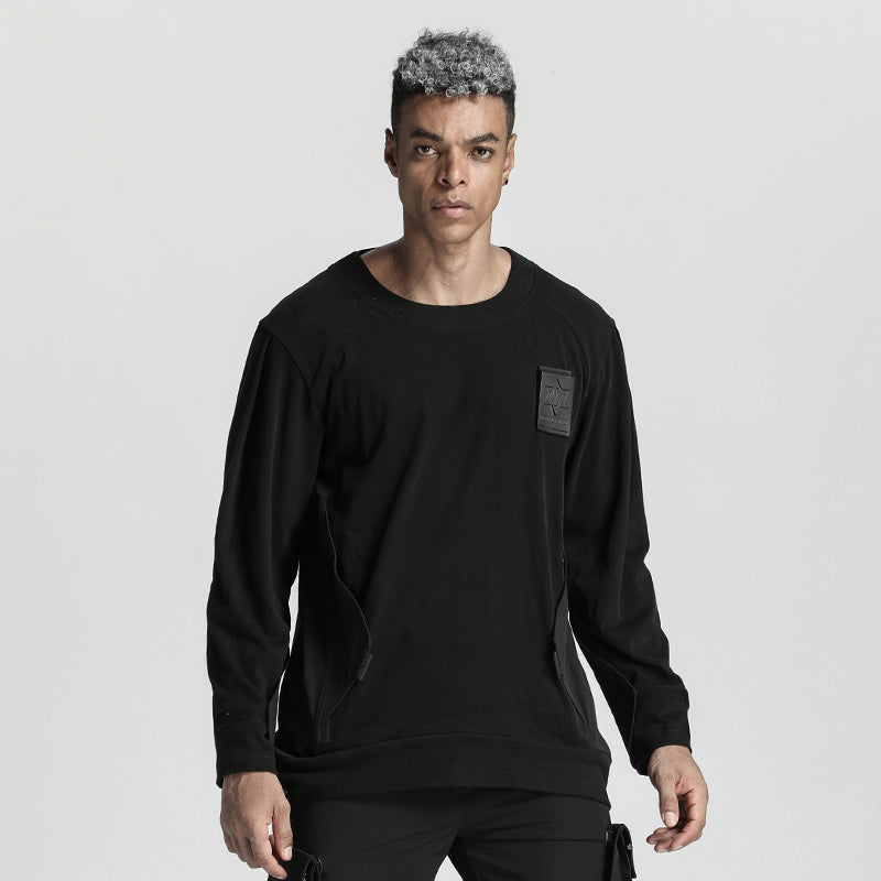 Utilitarian Warrior T-Shirts With Ribbed Cuffs/Hem For men