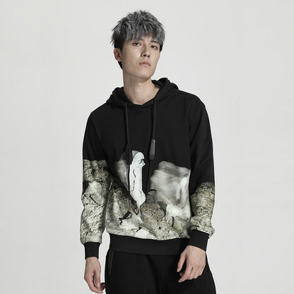 Avant-Garde Warrior Hoodies & Sweatshirts With Adjustable Drawstring For men