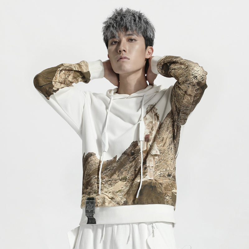 Avant-Garde Warrior Hoodies & Sweatshirts With Adjustable Drawstring For men