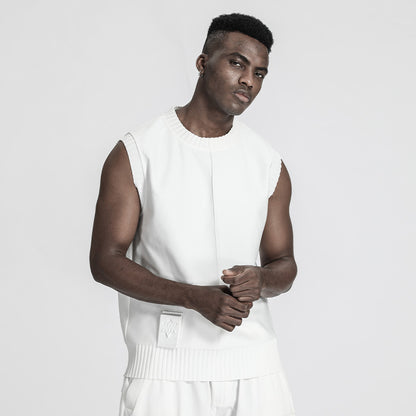 Futuristic Design Warrior Knitwear With Breathable Mesh For men