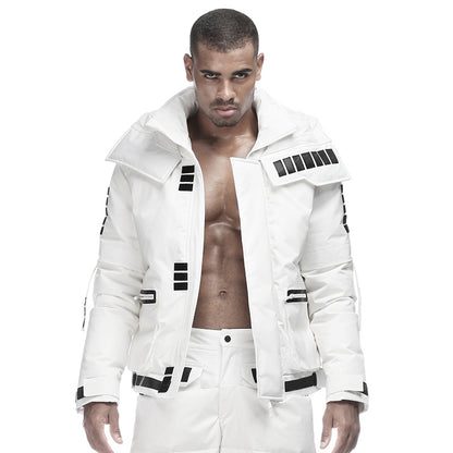 Futuristic Design Warrior Down Jackets With Multi-Pocket Design For men