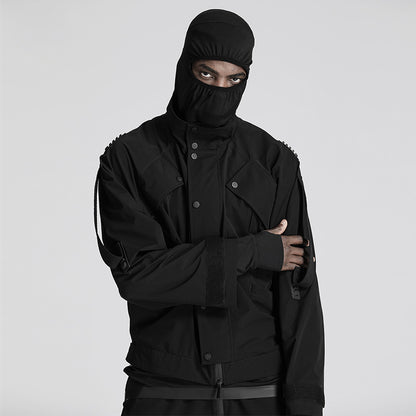 Cyberpunk Aesthetic Warrior Jackets With Multi-Pocket Design For men