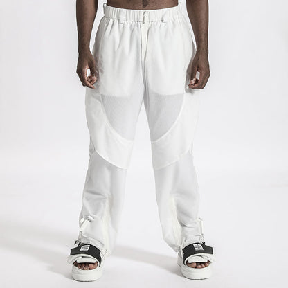 Futuristic Design Warrior joggers With Breathable Mesh For men