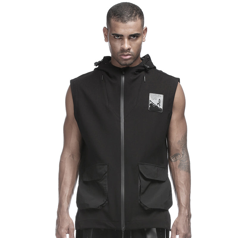 Streetwear Warrior Tank Tops (Sleeveless Tops) With Multi-Pocket Design For men