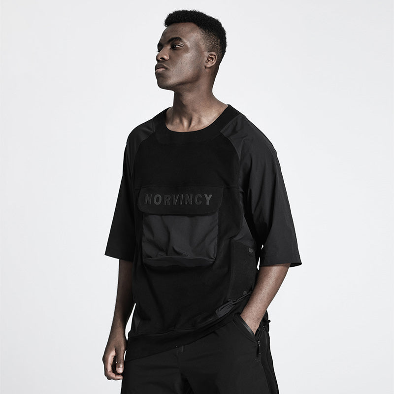Patchwork panel Warrior T-Shirts With Durable Ripstop For men