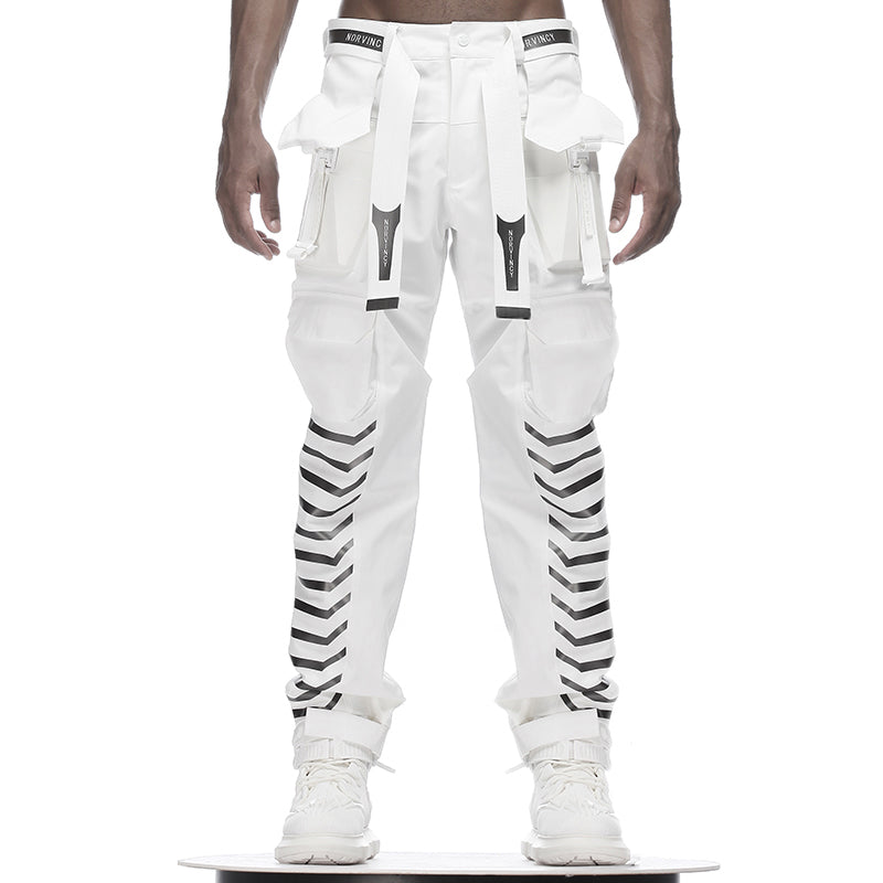 Futuristic Design Warrior Hardshell Pants With Multi-Pocket Design For men