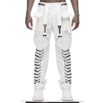 Futuristic Design Warrior Hardshell Pants With Multi-Pocket Design For men