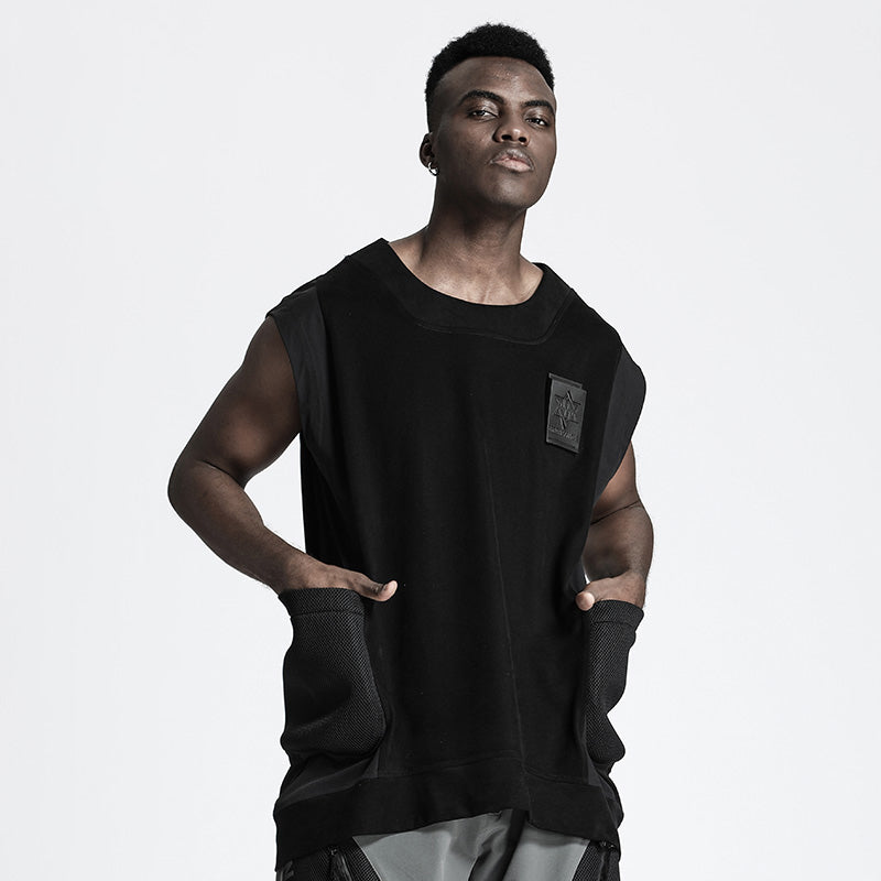 Patchwork panel Warrior Tank Tops (Sleeveless Tops) With Durable Ripstop For men