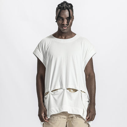Patchwork panel Warrior Tank Tops (Sleeveless Tops) With Durable Ripstop For men
