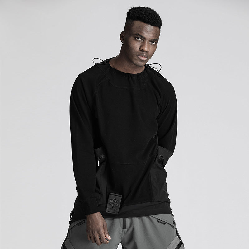 Patchwork panel T-Shirts With Durable Ripstop For men