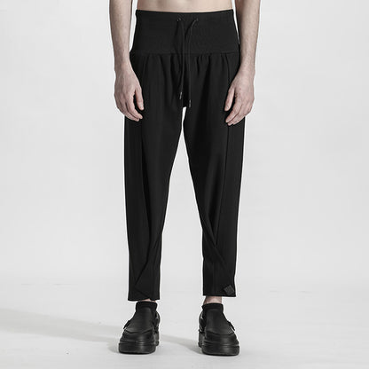 Patchwork panel Warrior joggers With Elastic Waistband For men