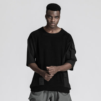 Patchwork panel Warrior T-Shirts With Durable Ripstop For men