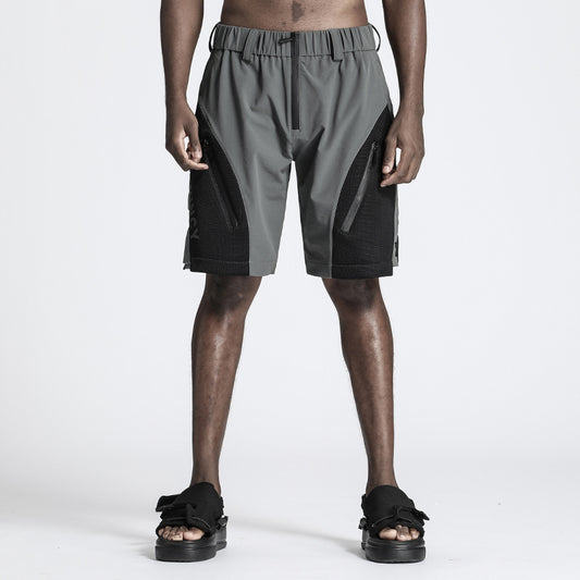 Futuristic Design Warrior Shorts With Multi-Pocket Design For men