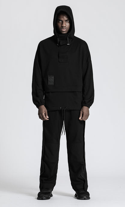Patchwork panel Warrior Hoodies & Sweatshirts With Adjustable Drawstring For men