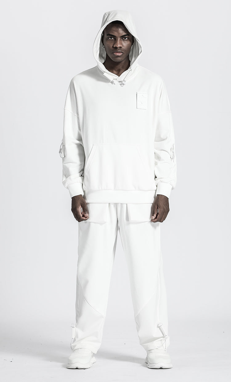 Patchwork panel Warrior Hoodies & Sweatshirts With Adjustable Drawstring For men