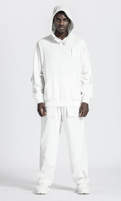 Patchwork panel Warrior Hoodies & Sweatshirts With Adjustable Drawstring For men