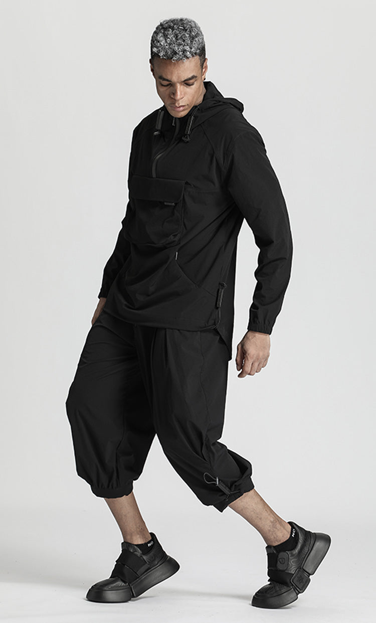 Techwear Style Warrior Jackets With Adjustable Drawstring For men