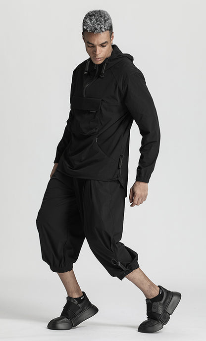 Techwear Style Warrior Jackets With Adjustable Drawstring For men