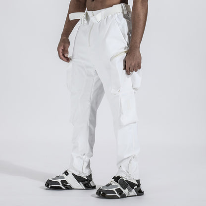 Utilitarian Warrior Cargo Pants With Elastic Waistband For men