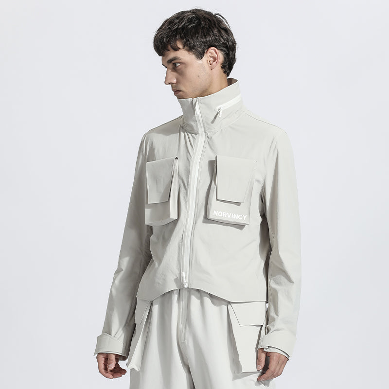 Utilitarian Warrior Jackets With Multi-Pocket Design For men