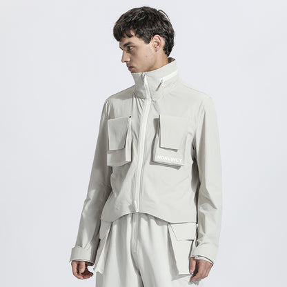 Utilitarian Warrior Jackets With Multi-Pocket Design For men