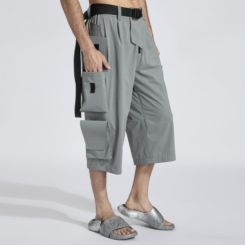 Utilitarian Warrior Shorts With Breathable Mesh For men