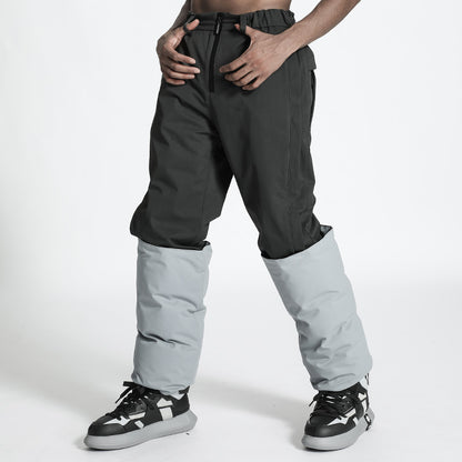 Patchwork panel Warrior Down Pants With Lightweight Insulation For men