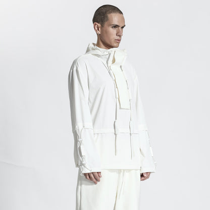 Cyberpunk Aesthetic Warrior Jackets With Adjustable Drawstring For men