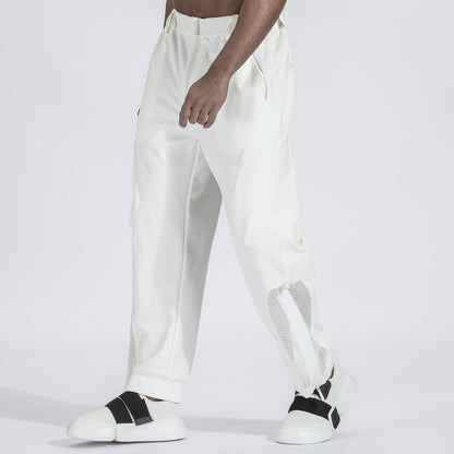 Patchwork panel Warrior joggers With Breathable Mesh For men