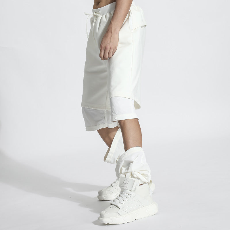 Patchwork panel Warrior Sweatpants With Elastic Waistband For men