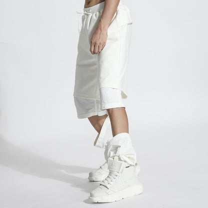 Patchwork panel Warrior Sweatpants With Elastic Waistband For men