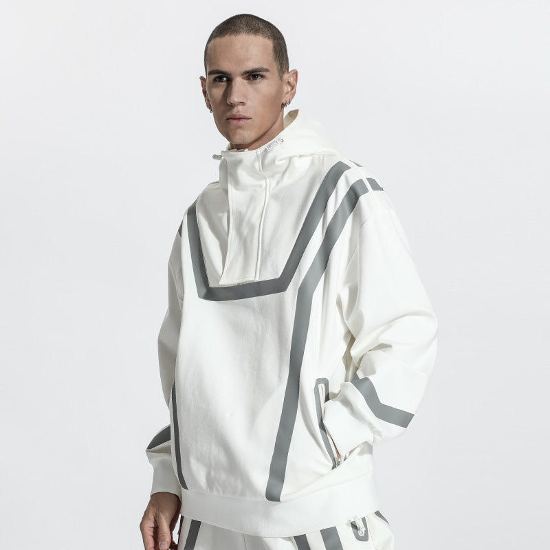 Futuristic Design Warrior Hoodies & Sweatshirts With Ribbed Cuffs/Hem For men