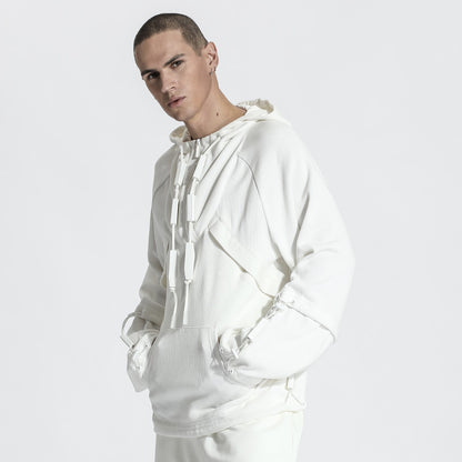 Futuristic Design Warrior Hoodies & Sweatshirts With Ribbed Cuffs/Hem For men