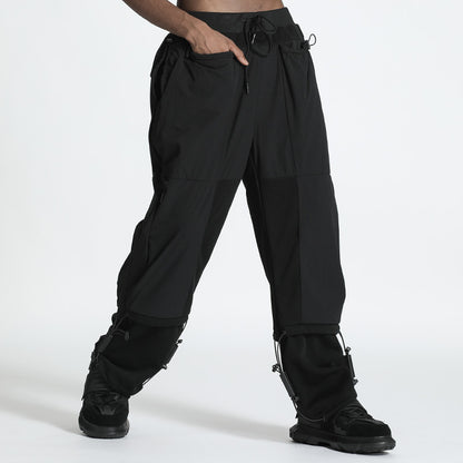 Patchwork panel Warrior Sweatpants With Elastic Waistband For men